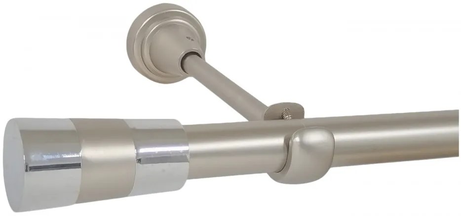 Galerie simpla fara inele VALEO /19 - CROM MAT (Alege marime: 320 cm)