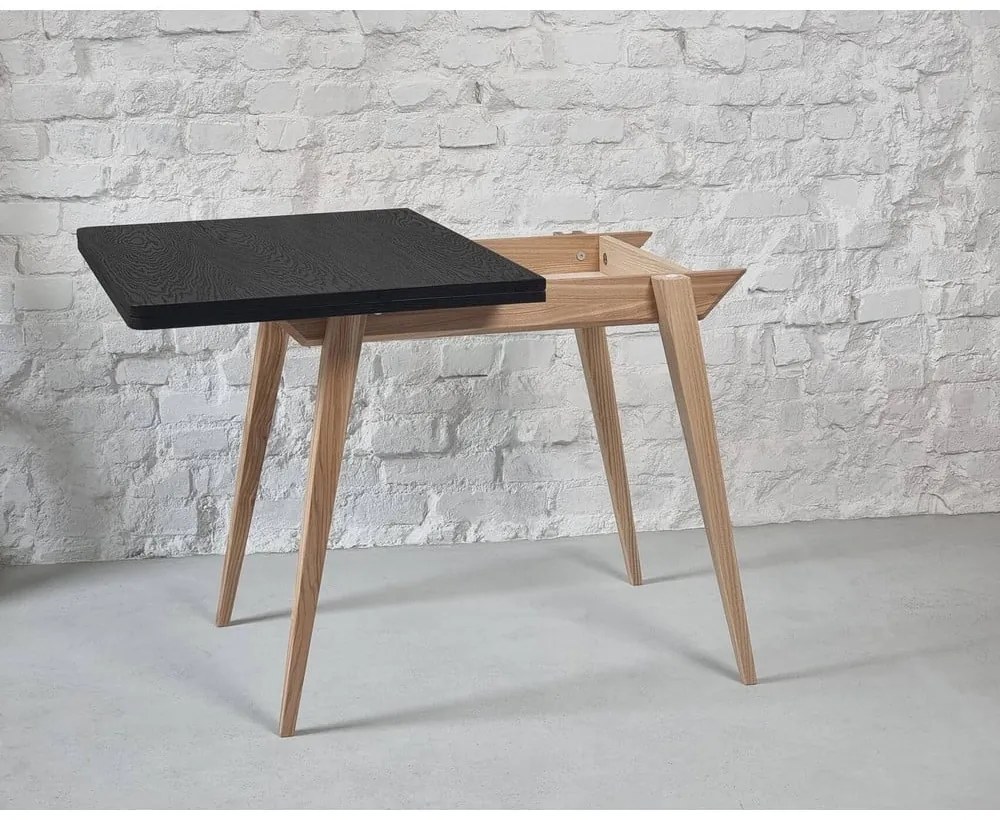 Masă de dining extensibilă cu blat cu aspect de lemn de frasin 65x90 cm Envelope – Ragaba