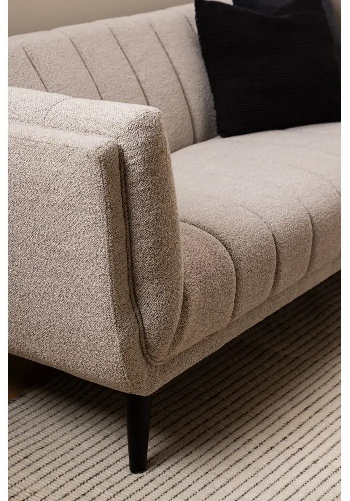 Canapea bej cu tapițerie din țesătură bouclé 218 cm Tampa – Actona