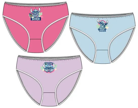 Disney Lilo și Stitch lenjerie de copii, chiloți 3 bucăți/pachet 6/8 ani