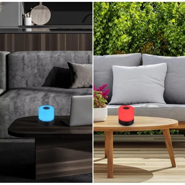 Lampă LED RGB reîncărcabilă de masă Briloner 7462015 LED/1,5W/5V IP44 negru