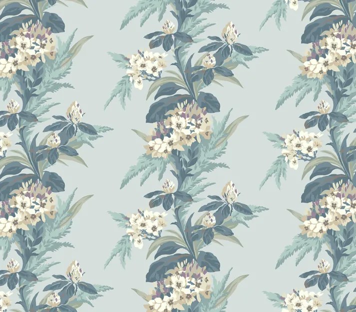 Tapet Aurora, Seafoam Green Luxury Floral, 1838 Wallcoverings, 5.3mp / rola