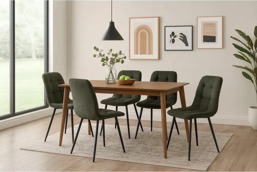 Scaune de dining verzi 2 buc. tapițate Moseby – Bonami Essentials