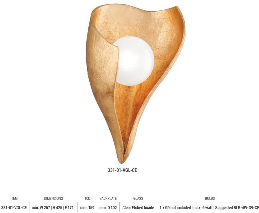 Aplica de perete design deosebit MOONSTONE