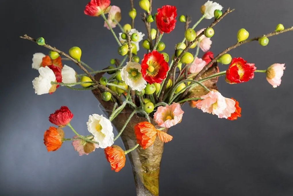 Aranjament floral superb din maci multicolori, GARDA 1141845.01