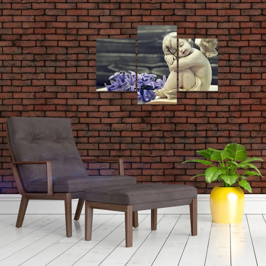 Tablou - Înger cu floare (90x60 cm)