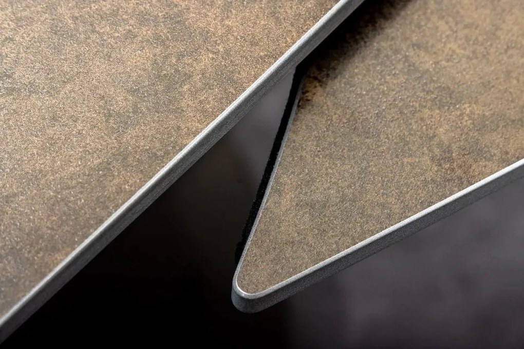 Masa extensibila cu design prin rotire Inception 130-190cm aspect ruginiu