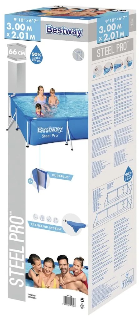 Bestway piscină steel pro, 300 x 201 x 66 cm