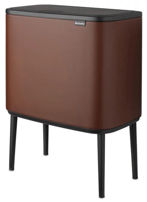 Coș de gunoi Brabantia Bo Touch 11+23L, Mineral Cosy Brown 1005548