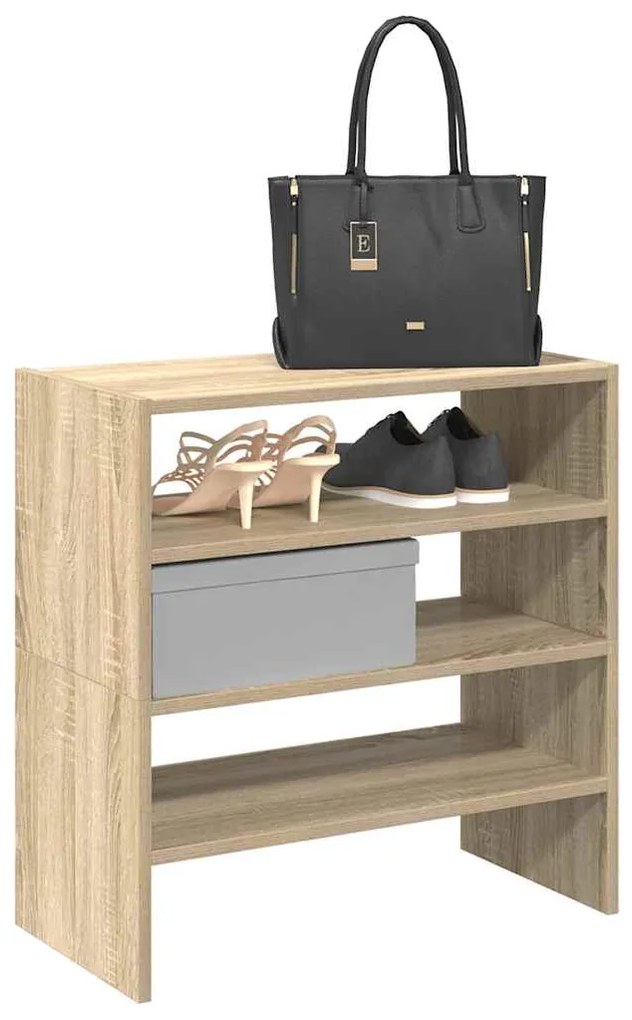 vidaXL Rafturi pantofi 2 buc Stejar Sonoma stivuibile 60x30x30,5 cm