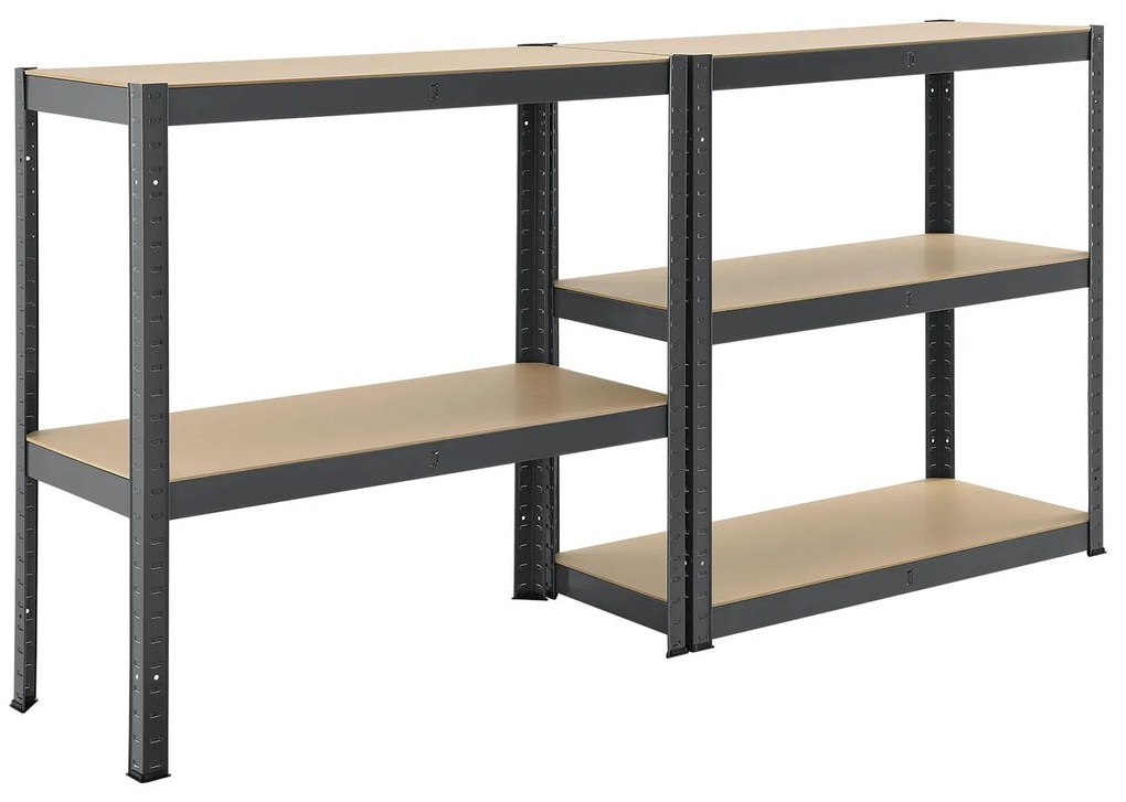 Jusky Set 2 rafturi - 180x90x40cm - gri