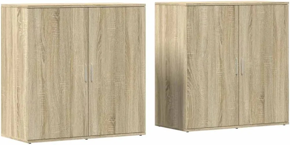 vidaXL Dulapuri, 2 buc., stejar sonoma, 79x38x80 cm, lemn prelucrat