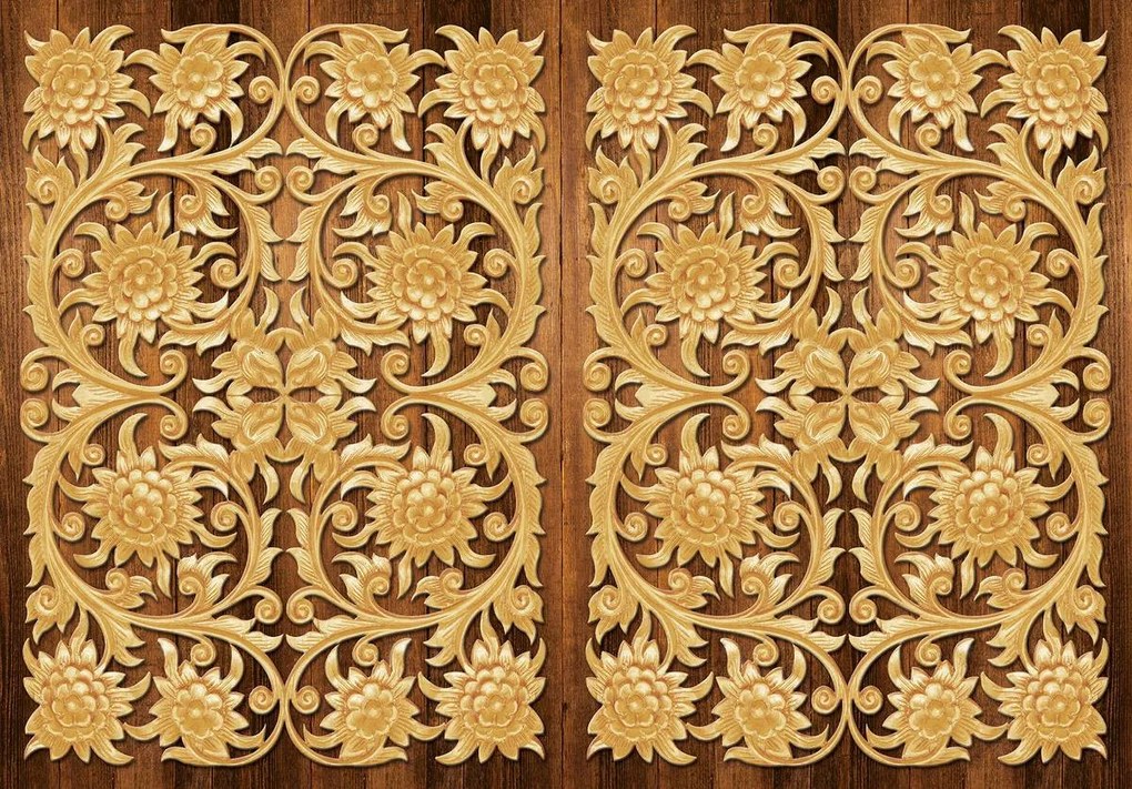 Fototapet - Relief din lemn (152,5x104 cm)