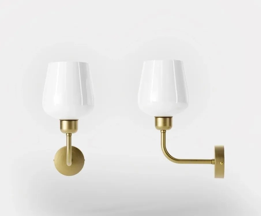 Aplica de perete design italian din alama si sticla Talis