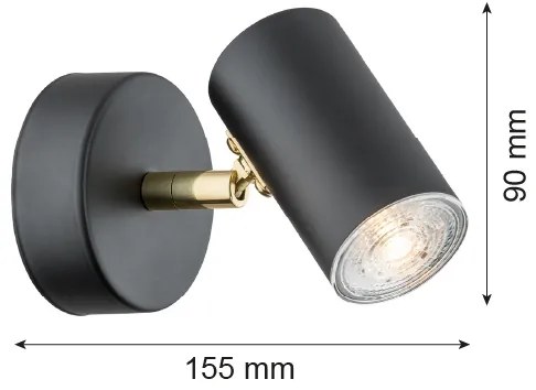 Spot de tavan Argon 4210 LAGOS 1xGU10/5W/230V neagră/alămie