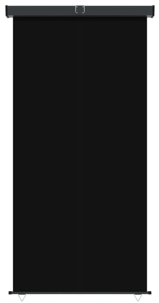 Copertina laterala de balcon, negru, 140x250 cm Negru, 140 x 250 cm