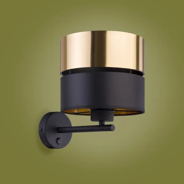 Lampă de perete HILTON 1xE27/15W/230V alamă/neagră