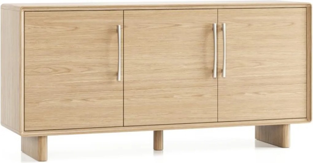 Comodă lemn masiv Cooper, 160 × 42,5 × 78 cm