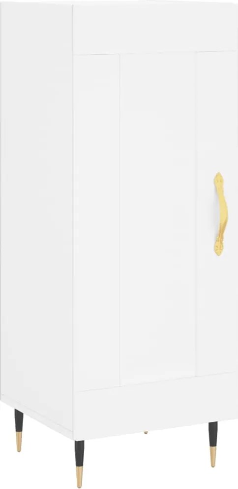 vidaXL Servantă, alb, 34,5x34x90 cm, lemn compozit