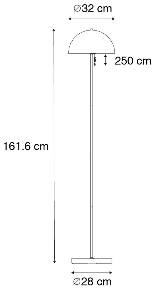 Lampă de podea pentru exterior neagră reîncărcabilă cu 3 trepte de reglare a luminozității - Keira