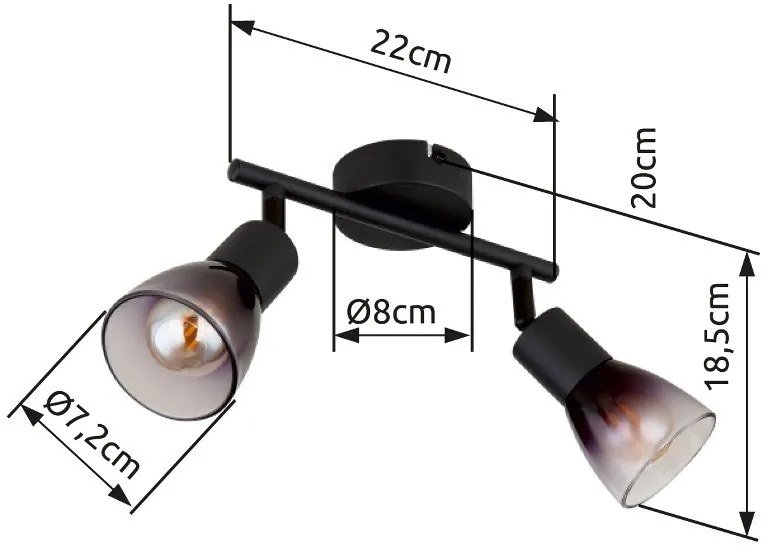 Plafoniera stil minimalist SATELLA 2L