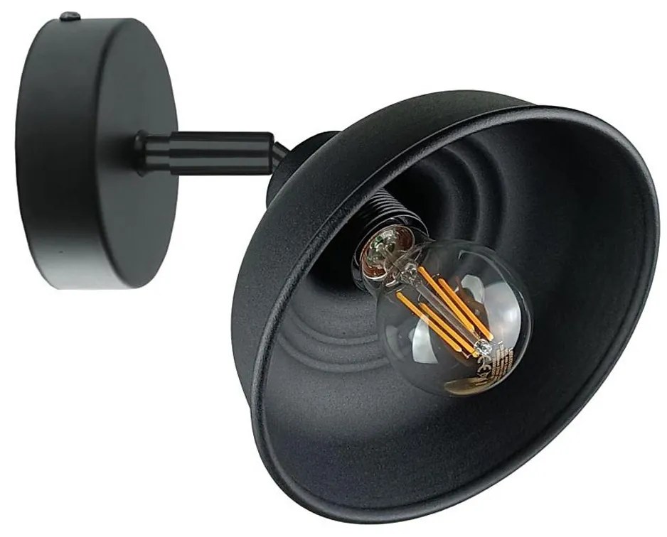 Spot de perete FAUN 1xE27/60W/230V negru