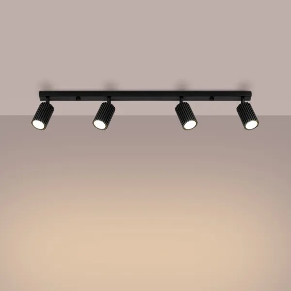 Spot Sollux SL.1584 KARBON 4xGU10/10W/230V negru