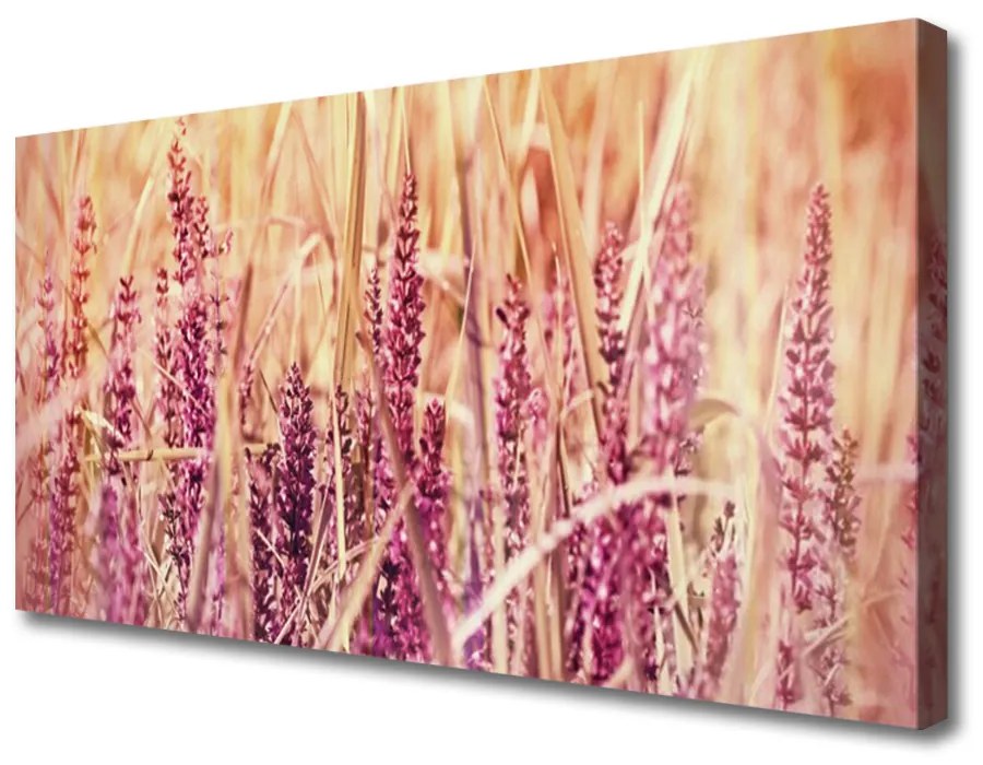 Tablou pe panza canvas Grâu Floral Brown