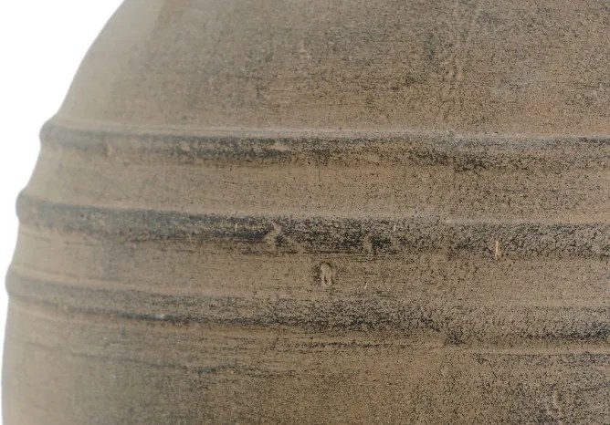 Vază decorativă tip bol, stil industrial minimalist, culoare gri natural, din ciment, „Cement”