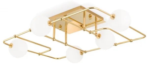 Plafoniera, Lustra aplicata tavan design modern PIPES, 24K gold plated