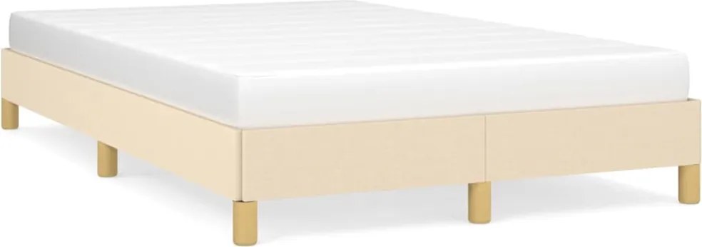 vidaXL Cadru de pat fără saltea, crem, 120x200 cm, textil