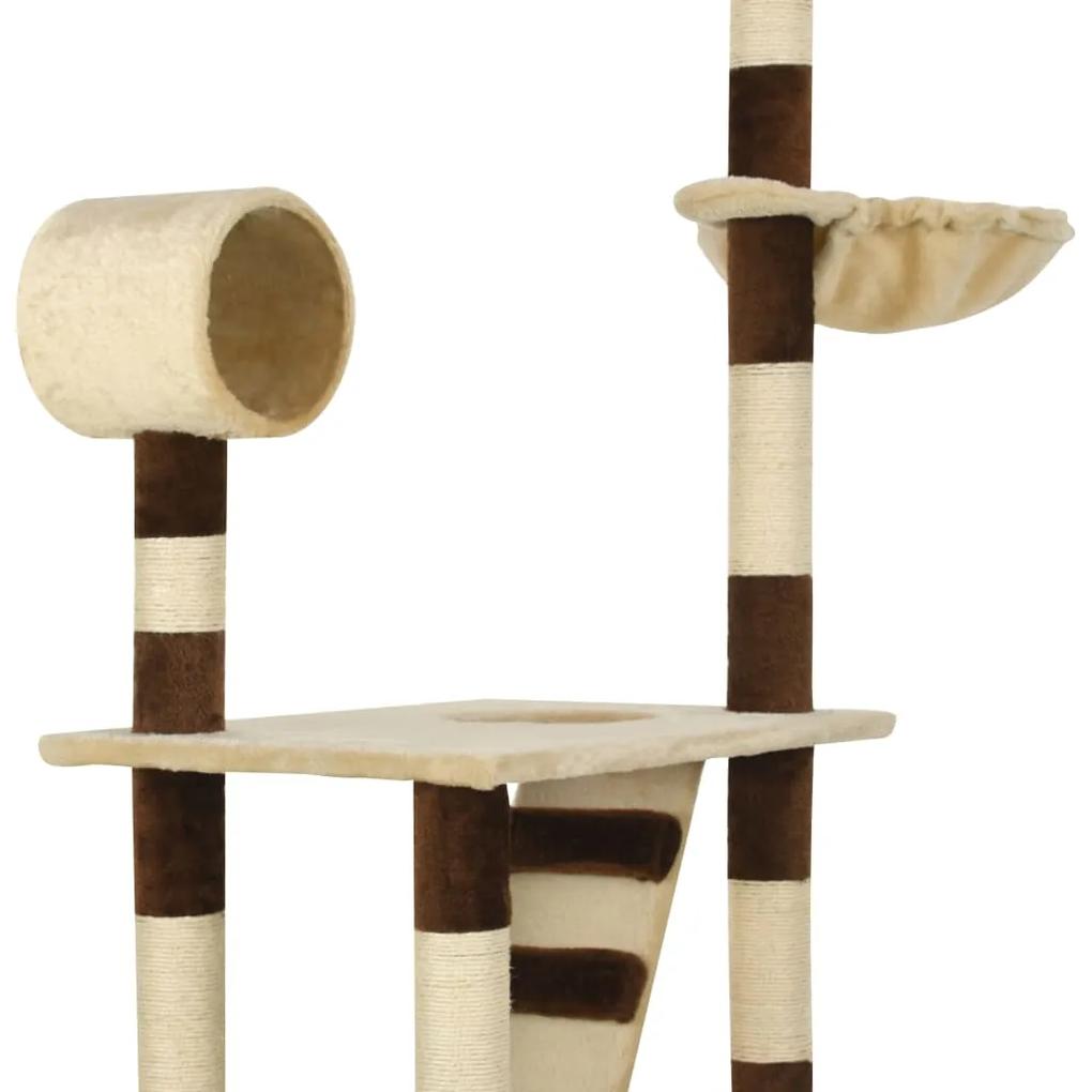 Ansamblu pisici cu stalpi din sisal, bej si maro, 246-280 cm