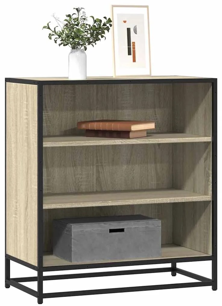 vidaXL Dulap, stejar sonoma, 68x35x76 cm, lemn prelucrat și metal