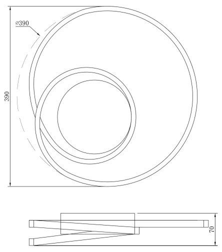 Plafonieră LED Zuma Line 4103-1WH WILLIS LED/22W/230V alb