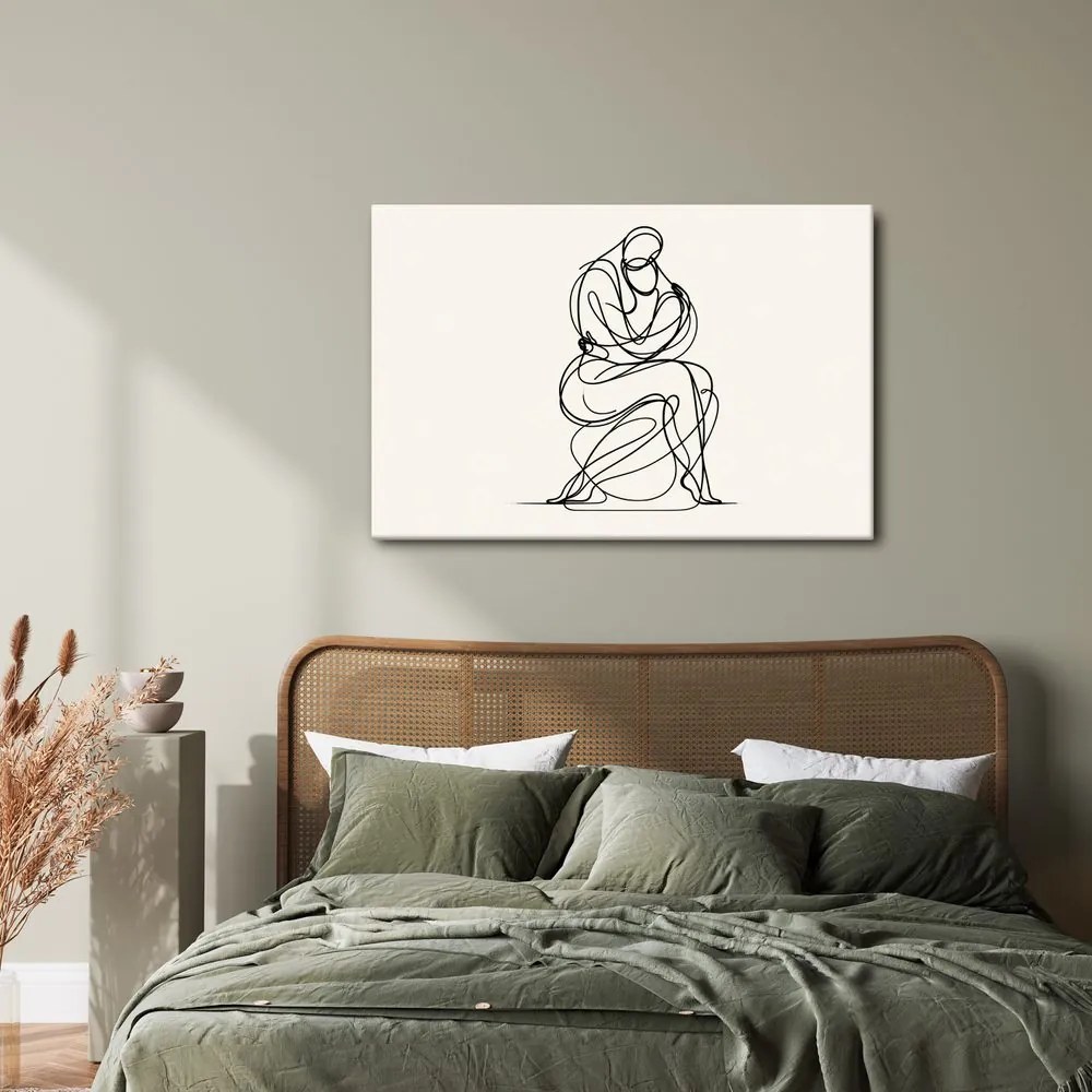 Tablou desen minimalist al unei figuri