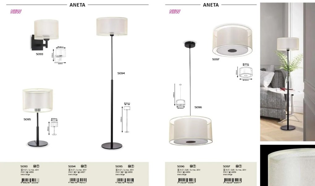 Pendul design modern Aneta 5096 RX