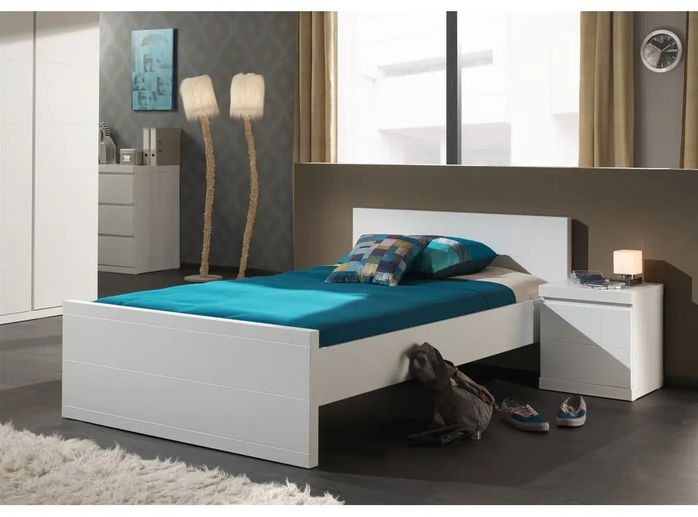 Noptieră Vipack Lara White, lățime 44 cm, alb