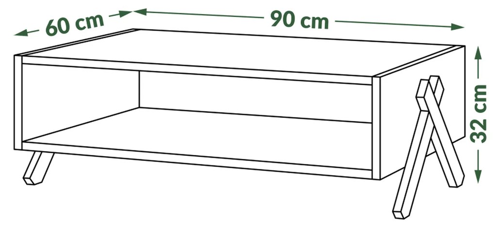 Mazzoni Set de mobilier VIK Beton Millennium - COMODĂ TV/SUB TV + MĂSUȚĂ DE CAFEA + RAFT| SET DE MOBILIER PENTRU LIVING