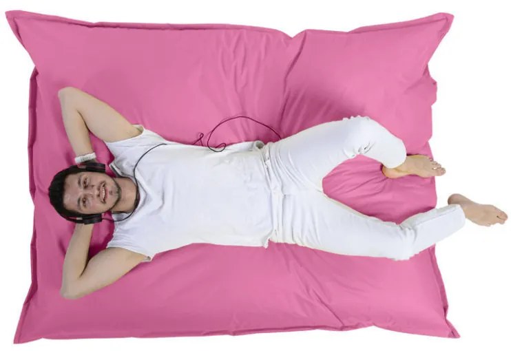 Fotoliu Puf Bean Bag Giant Cushion, 140x180 cm, Roz