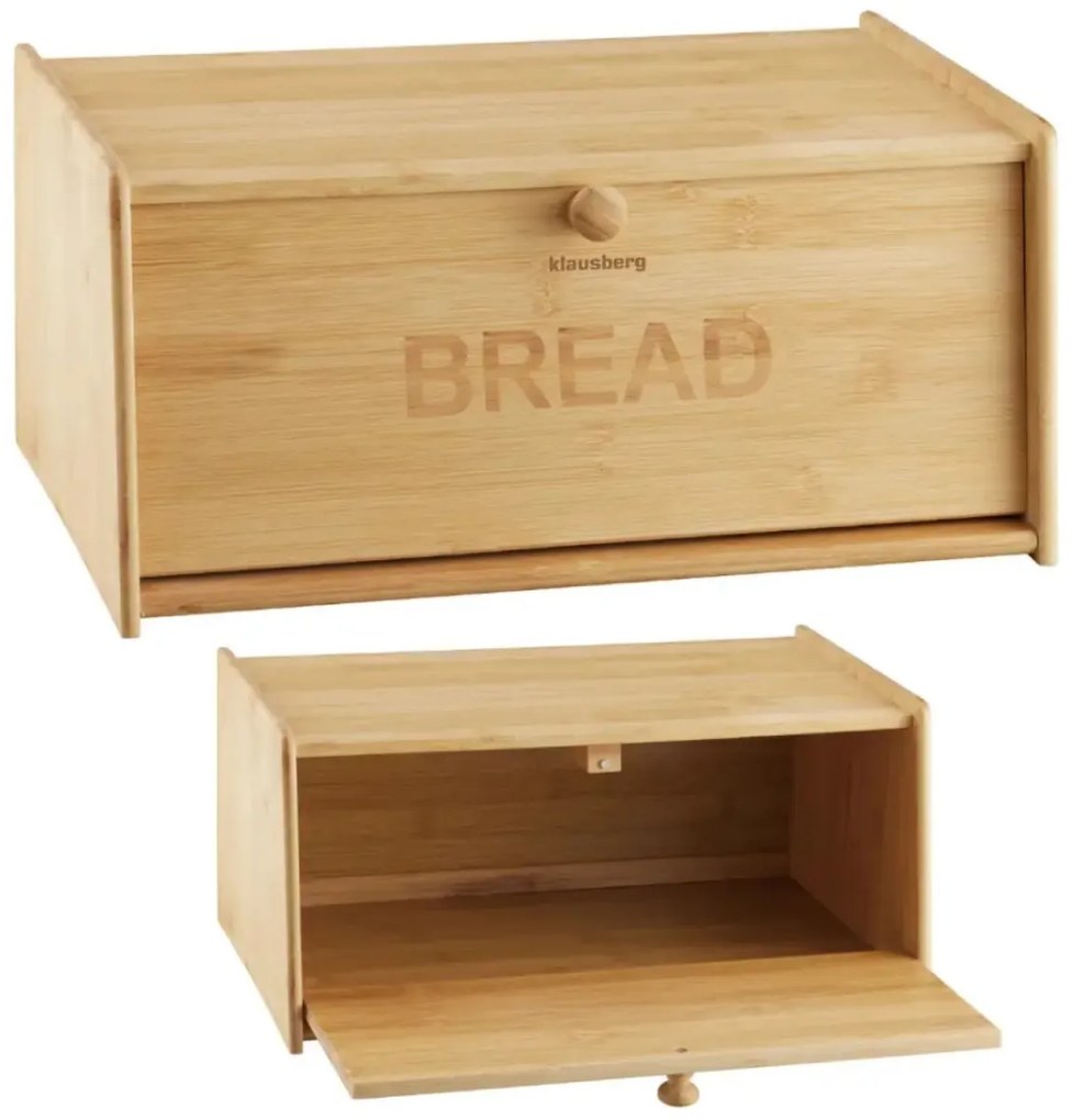 Cutie pentru pâine din bambus, 39.5×24.5×18 cm, Klausberg KB-7933