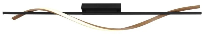 Plafoniera LED aluminiu cu efect de lemn WATKINS