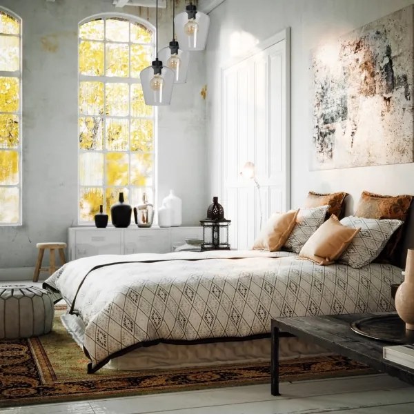 Lustră pe cablu SANTIAGO 3xE27/60W/230V transparent