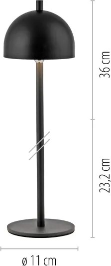 Schöner Wohnen 19244-18 - Lampă de birou LED BELLIS cu intensitate reglabilă, LED/2,5W/5V IP54, neagră