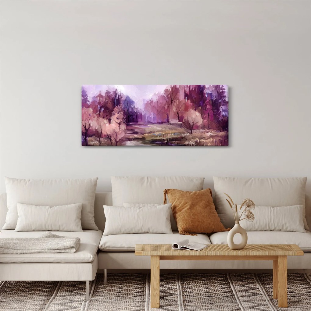 Tablou - Peisaj de toamnă - pictură (120x50 cm)