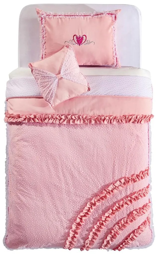 Set pentru pat copii, Colectia Rosa 90-100 cm