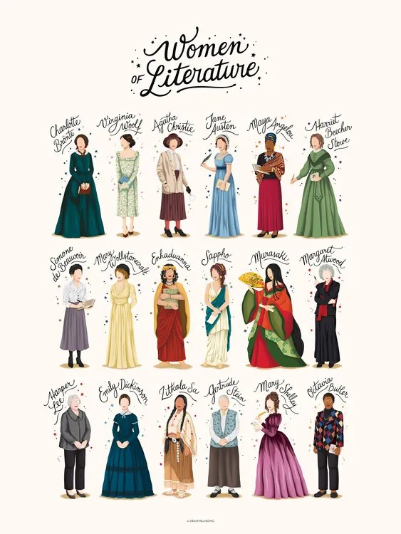 Ilustrație Women of Literature, Nour Tohme