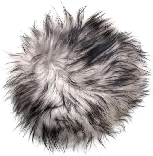Perna rotunda din lana pentru sezut 35 cm Icelandic Grey HK Living