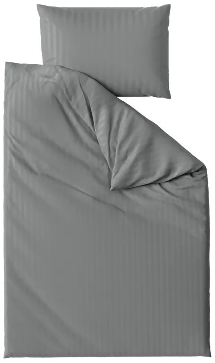 Lenjerie de pat din microfibra hoteliera JASMINE PURE gri - dunga 2 cm, buzunar hotelier Dimensiune lenjerie de pat: 70 x 90 cm | 140 x 200 cm