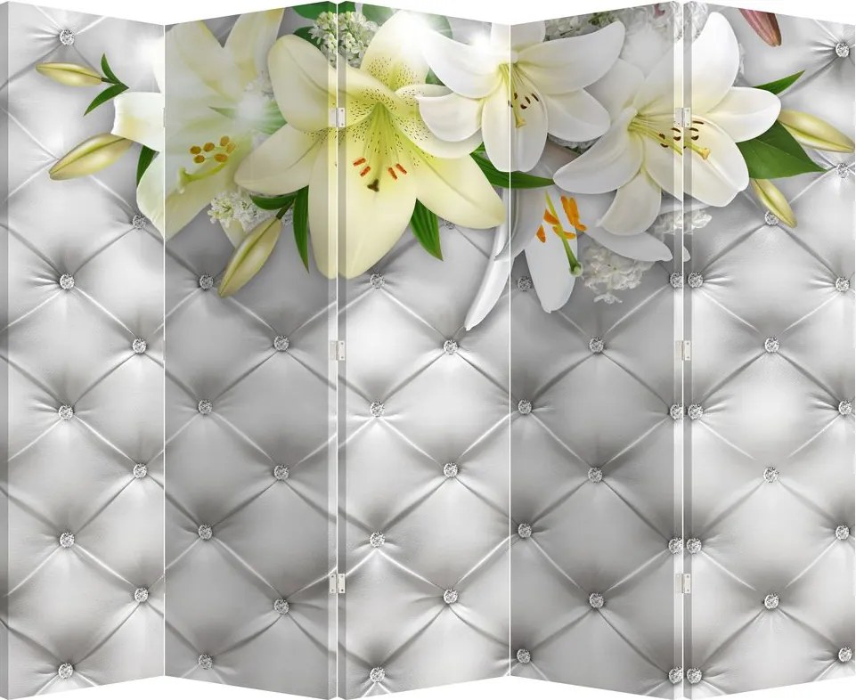 Paravan - Flori de crin (210x170 cm)