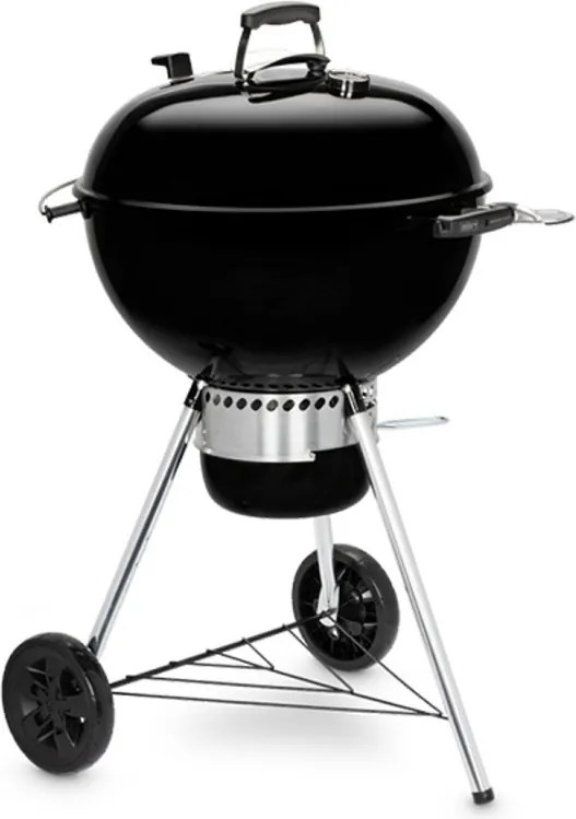 Gratar pe carbuni Weber Master Touch WB 14701004, 57 cm, Otel inoxidabil, Reglare flux de aer, 2 roti gumate, Termometru incorporat, Negru